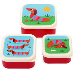 Dětský svačinový box 3 ks Sausage Dog – Rex London obraz
