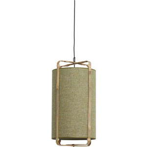 Závěsné svítidlo s bambusovo-jutovým stínidlem v zeleno-přírodní barvě ø 32 cm Sendai – Light & Living obraz
