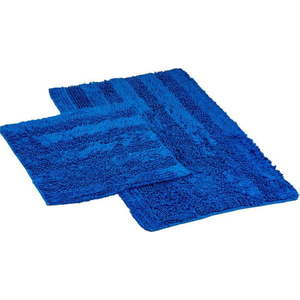 Tmavě modré koupelnové předložky v sadě 2 ks 60x100 cm Luxury Softy – Foutastic obraz