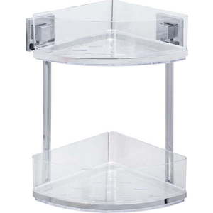 Samodržící dvoupatrová rohová polička Wenko Vacuum-Loc, 19, 5 x 28 cm obraz