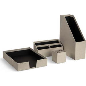 Kartonové organizéry v sadě 4 ks Hugo Canvas Paper Laminate – Bigso obraz