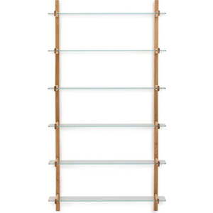 Skleněný modulární policový systém v přírodní barvě 110x202x30, 5 cm Sitra – Kave Home obraz