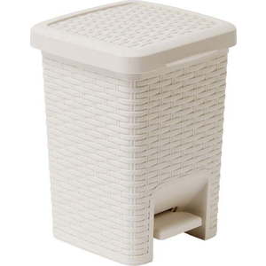 Krémový koupelnový pedálový koš Addis Rattan Pedal Bin Calico, 6 l obraz