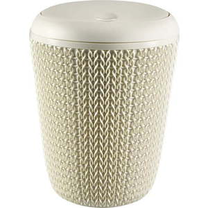 Bílý odpadkový koš do koupelny Curver Knit, 7 l obraz