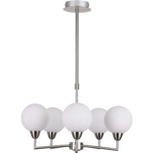 Závěsné svítidlo ve stříbrné barvě se skleněným stínidlem Logos – Candellux Lighting obraz