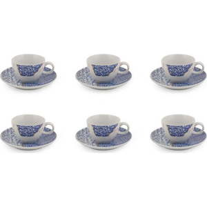 Bílo-modré porcelánové šálky v sadě 6 ks 0.9 l – Hermia obraz
