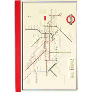 Zápisník 60 str. formát A5 Heritage Tube Map – Rex London obraz