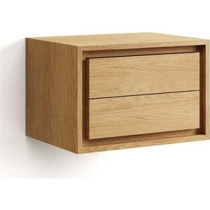 Nízká závěsná skříňka pod umyvadlo z teakového dřeva v přírodní barvě 60x40 cm Kenta – Kave Home obraz