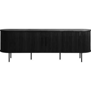 Černý TV stolek v dekoru dubu 56x180 cm Nola – Unique Furniture obraz