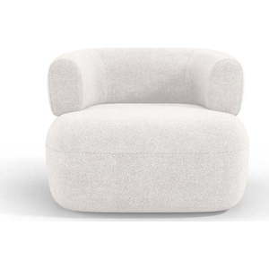 Bílé křeslo z textilie bouclé Jenny – Micadoni Home obraz