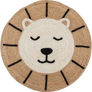 Jutový dětský koberec v přírodní barvě 100x100 cm Leo Lion – Flair Rugs obraz