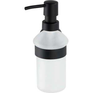 Matně černý nástěnný skleněný dávkovač mýdla 200 ml Bosio – Wenko obraz
