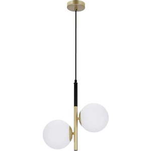 Závěsné svítidlo ve zlaté barvě se skleněným stínidlem 32.5x15 cm Duo – Candellux Lighting obraz