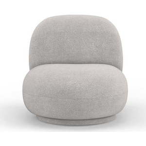 Světle šedé křeslo z textilie bouclé Chuck – Micadoni Home obraz