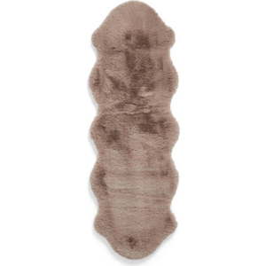 Světle hnědý syntetický běhoun 60x180 cm Super Teddy – Think Rugs obraz
