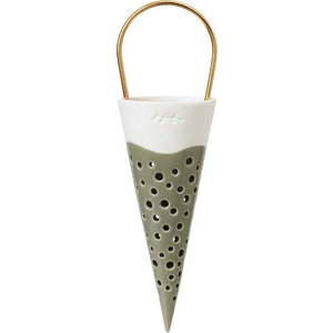 Zelená keramická závěsná dekorace Kähler Design Cone, výška 18 cm obraz