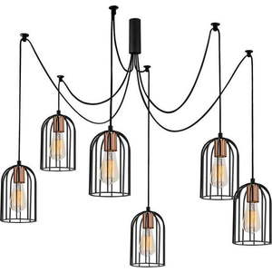 Černé závěsné svítidlo pro 6 žárovek Opviq lights Pamukkale obraz