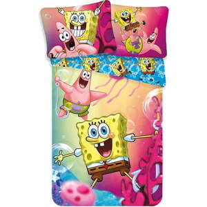 Bavlněné dětské povlečení na jednolůžko 140x200 cm Sponge Bob – Jerry Fabrics obraz