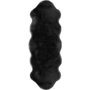 Černá umělá kožešina Tiseco Home Studio Lambskin, 60 x 180 cm obraz