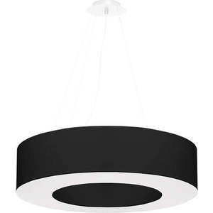 Černé závěsné svítidlo s textilním stínidlem ø 70 cm Galata – Nice Lamps obraz