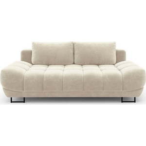 Béžová třímístná rozkládací pohovka se sametovým potahem Windsor & Co Sofas Cirrus obraz