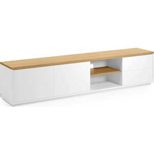 Bílý TV stolek 200x44 cm Abilen – Kave Home obraz