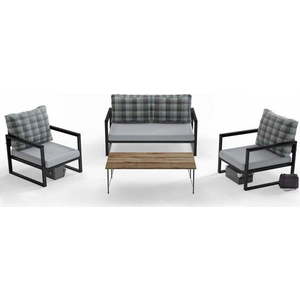 Šedý zahradní lounge set pro 4 – Floriane Garden obraz