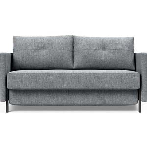 Šedá rozkládací pohovka Innovation Cubed With Arms Twist Granite, 100 x 154 cm obraz