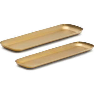 Nerezové tácy v sadě 2 ks 12, 5x41 cm Aruc – Kave Home obraz