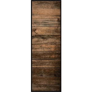 Hnědý běhoun Zala Living Cook & Clean WIld Wood, 50 x 150 cm obraz