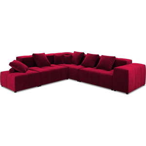 Červená sametová rohová pohovka (variabilní) Rome Velvet - Cosmopolitan Design obraz