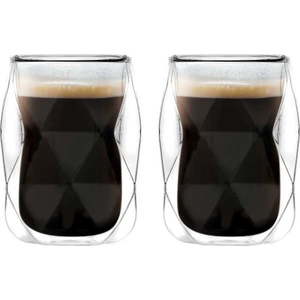Dvoustěnné hrnky na espresso v sadě 2 ks 100 ml Geo – Vialli Design obraz