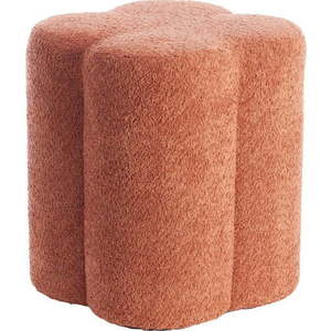 Oranžový taburet z textilie bouclé Nalani – Light & Living obraz