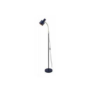 Tmavě modrá stojací lampa s kovovým stínidlem (výška 143 cm) Selvia II – GTV obraz