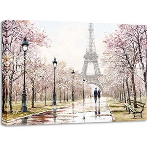 Obraz Styler Canvas Watercolor Paris Melancholy, 85 x 113 cm obraz
