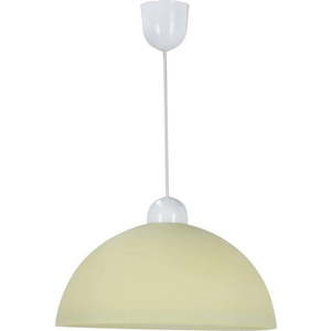 Krémové závěsné svítidlo se skleněným stínidlem ø 22 cm Vanilia – Candellux Lighting obraz