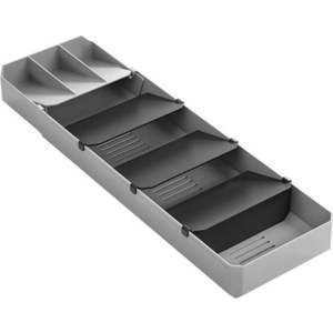 Šedý plastový příborník do zásuvky 15 x 49 cm – Metaltex obraz