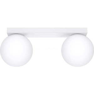 Bílé stropní svítidlo se skleněným stínidlem ø 12 cm Umerta – Nice Lamps obraz