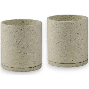 Sada 2 bílých květináčů Bonami Selection Terrazzo, ø 26 cm obraz