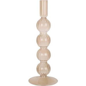 Světle hnědý skleněný svícen PT LIVING Bubbles obraz