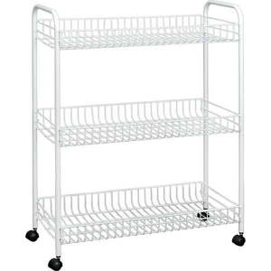 Třípatrový pojízdný stojan do koupelny Metaltex Laundry, 31 x 84 cm obraz