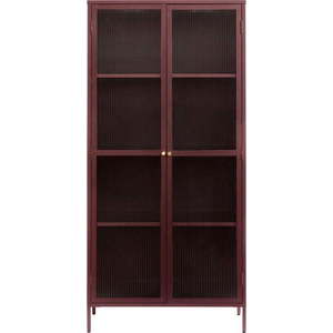 Červená kovová vitrína 90x190 cm Bronco – Unique Furniture obraz