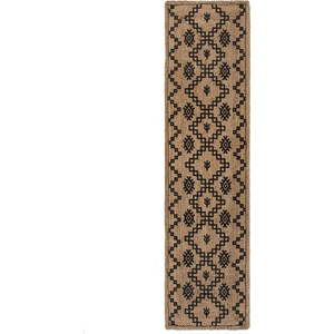Jutový běhoun v přírodní barvě 60x230 cm Rowen – Flair Rugs obraz