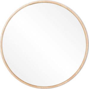 Nástěnné zrcadlo s rámem z masivního dubového dřeva Gazzda Look, ⌀ 32 cm obraz