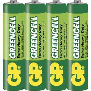 Zinkové baterie AAA 4 ks GREENCELL – EMOS obraz