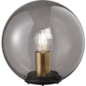 Černá stolní lampa se skleněným stínidlem Dini – Fischer & Honsel obraz
