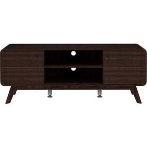 Hnědý TV stolek v dekoru ořechu 140x53 cm Caitlin – Støraa obraz