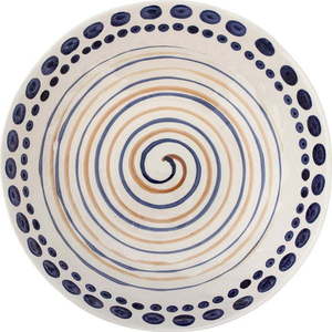 Tmavě modro-béžová servírovací mísa z kameniny ø 39 cm Shama – Bloomingville obraz