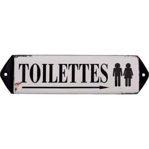 Kovová cedule 30, 5x7 cm Toilettes – Antic Line obraz
