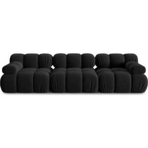 Černá sametová pohovka 282 cm Bellis – Micadoni Home obraz